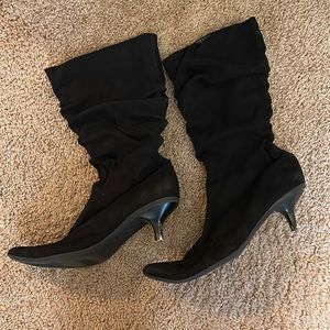 Predictions Black Slouch Boots, size 7